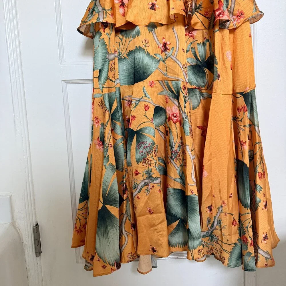 Johanna Ortiz x H&M Yellow Maxi Dress Sz 2 - Picture 7 of 10